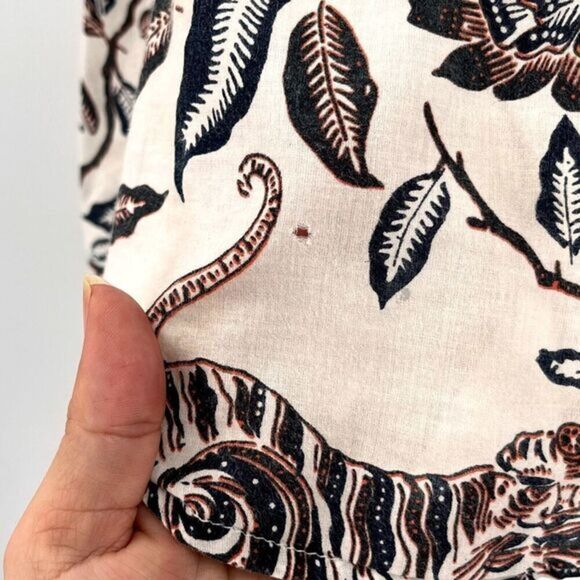 House of Harlow 1960 Peasant Top‎ Womens Size M Flutter Sleeves Floral Blouse - Picture 2 of 12